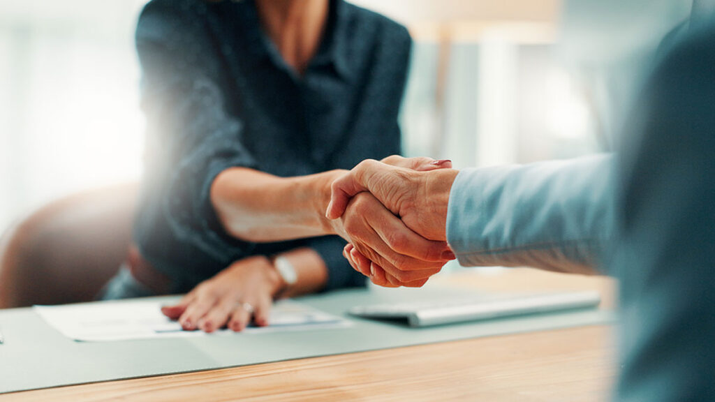 business partners shaking hands